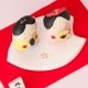弥生窯 花びら雛飾り (HK764) 瀬戸焼 手軽に飾れるコンパクトなお雛さま 桃の節句 Setoyaki Hina dolls