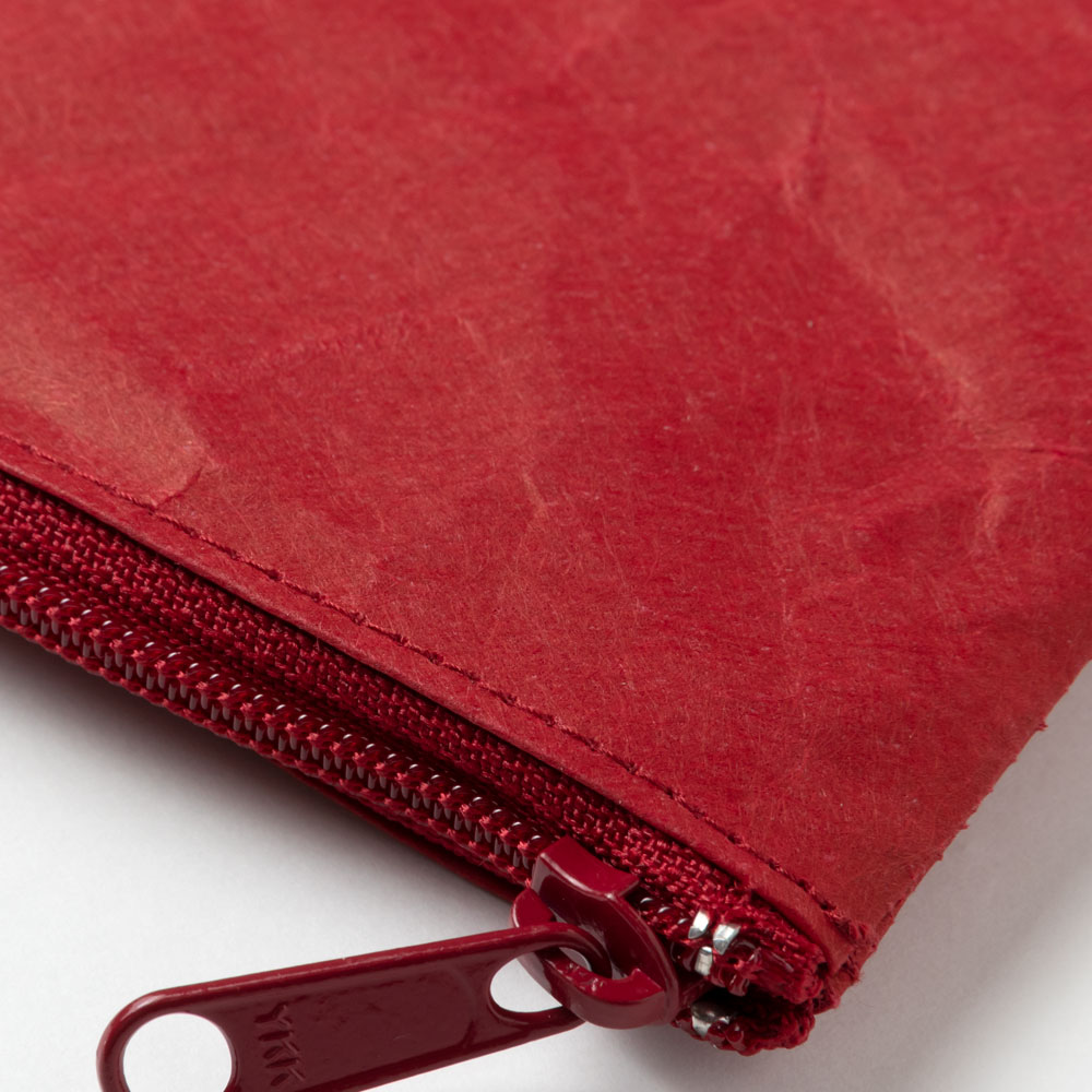 SIWA|紙和 コインケース wide レッド 破れにくい紙・ナオロン製小銭入れ 山梨県の工芸品 Durable paper coin purse