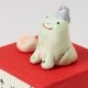 福箱・蛙飾り (K4785)　家内安全　元気にお帰り待ってるよ　瀬戸焼の開運置物　愛知県の工芸品　Good luck figurine  Seto-yaki
