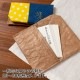 ふたつ折りの名刺入れ 005　米袋封筒のちほど　Business card holder made of rice bag