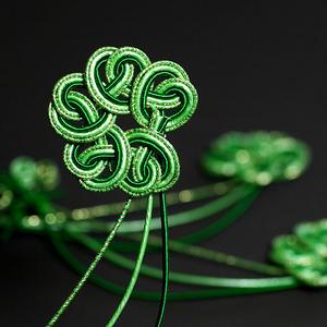 飾り水引 プチ グリーン (WR-N33) 3個入り 水引細工 ※在庫限り