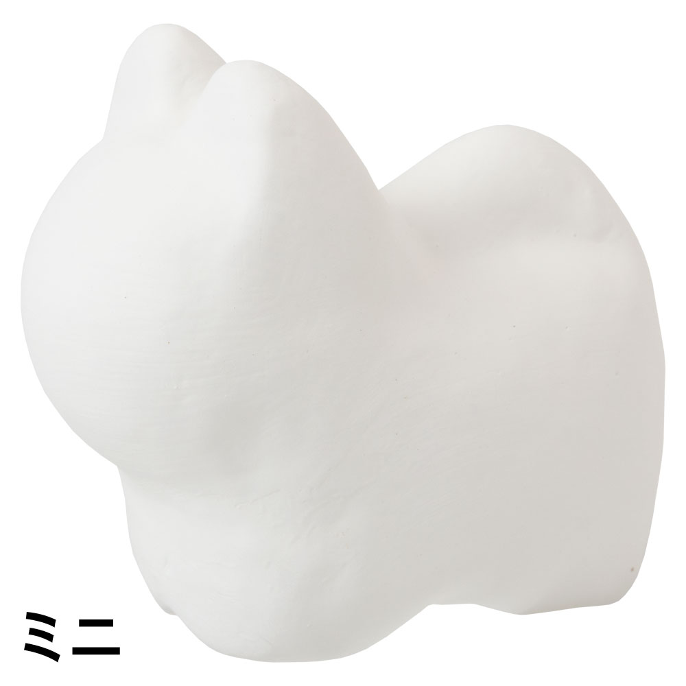 おえかき犬張子ミニ ぬり絵工作用（白仕上げ） Papier-mache dog made