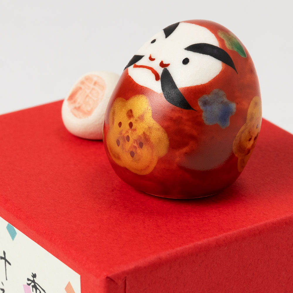 桃山時代 楽焼　田中 宗慶　達磨　だるま　置物　焼き物　箱付 EM19-18 桃山時代 楽焼 田中 宗慶 達磨 だるま 置物 焼き物 箱付 EM19-18