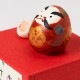 福箱・達磨飾り (K4787)　満願成就　希望叶えのお手伝い　瀬戸焼の開運置物　愛知県の工芸品　Good luck figurine  Seto-yaki