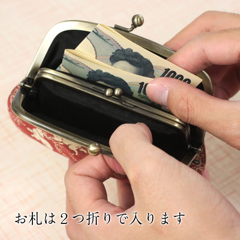 京都あらいそ 親子がま口財布 148 段七宝 中身を小分けして収納 優美な