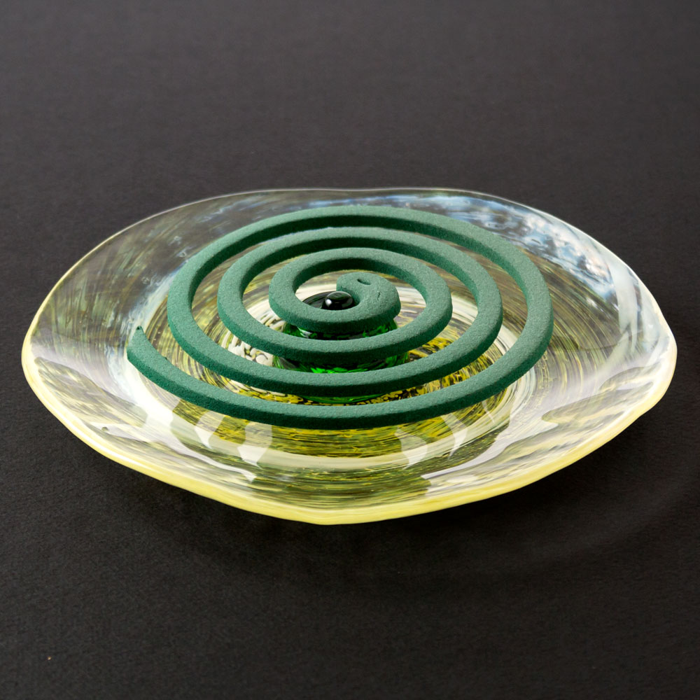 津軽びいどろ ガラスの蚊遣り イエロー(YE) 青森県の伝統工芸品 Kayari