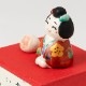 福箱・お多福飾り (K4789)　千客万来　幸せいっぱいおいでやす　瀬戸焼の開運置物　愛知県の工芸品　Good luck figurine  Seto-yaki