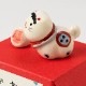 福箱・駒犬飾り (K4790)　福宝生守　あなたの幸福守ります　瀬戸焼の開運置物　愛知県の工芸品　Good luck figurine  Seto-yaki