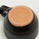 信楽焼　カフェオレボウル　黒　丸みのある柔らかいフォルムの陶器　スープマグ　280ml　滋賀県の工芸品　作者：中村文夫（なか工房）