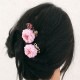 ～かんざし屋～の簪　姫双花かんざし　ピンク　※在庫限り
