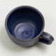 信楽焼　カフェオレボウル　青　丸みのある柔らかいフォルムの陶器　スープマグ　280ml　滋賀県の工芸品　作者：中村文夫（なか工房）