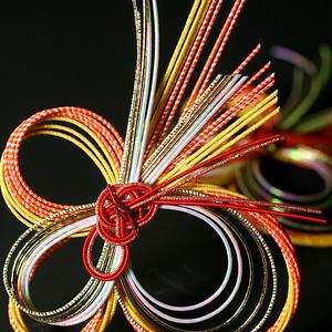 飾り水引（大） 輪ちがい 金赤 (WR-M19) 2個入り 水引細工