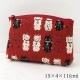 笑福猫のねこづくしポーチ　赤　化粧ポーチ　Lucky cat pattern pouch