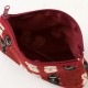 笑福猫のねこづくしポーチ　赤　化粧ポーチ　Lucky cat pattern pouch