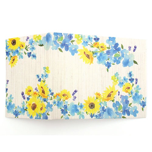 沓掛ろっか 書包み 日輪草 (RBC-003) 室町紗紙ブックカバー 文庫本用 和詩倶楽部 Japanese pattern book cover Kutsukake Rokka Washi club