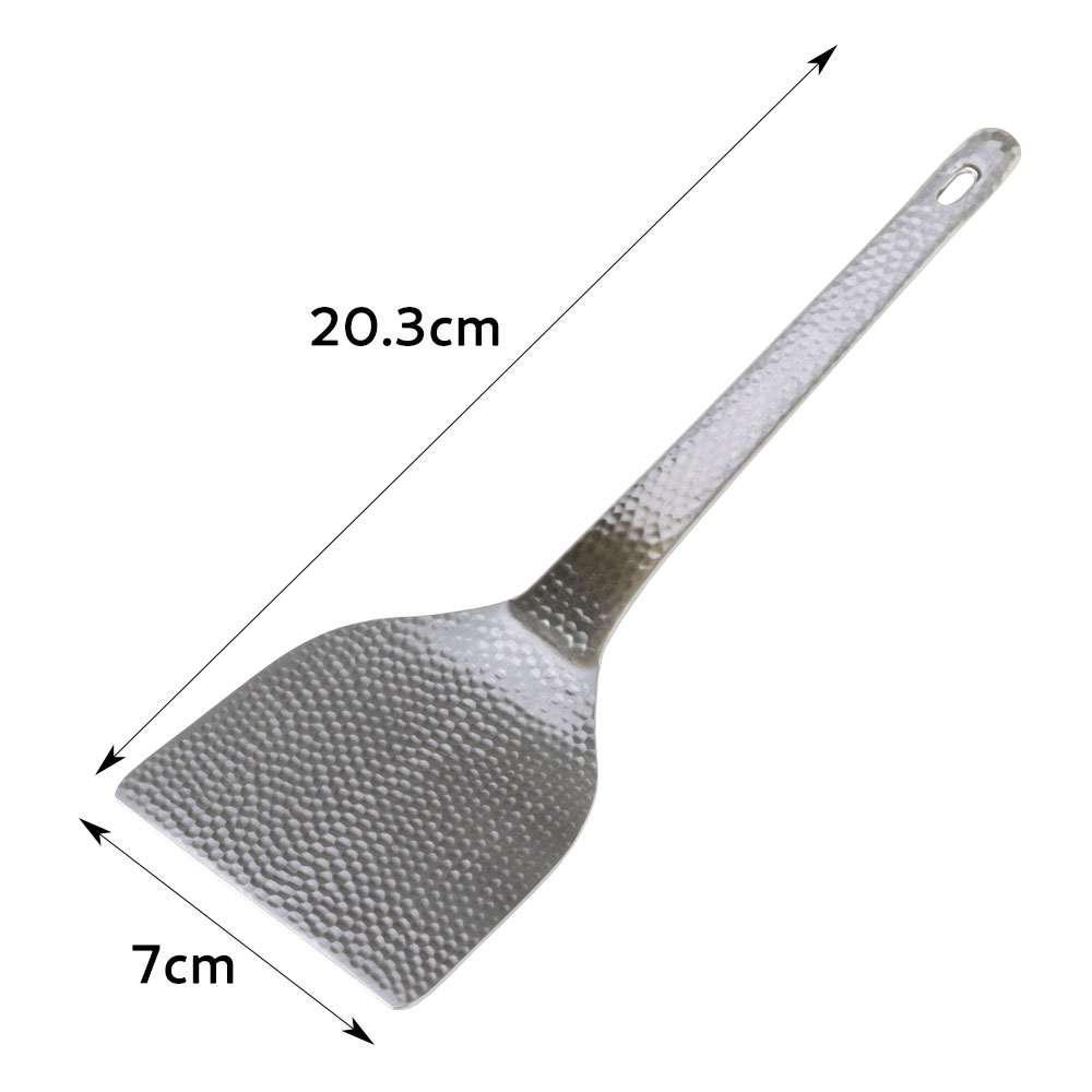 おこしヘラ・中 ホットプレートを傷つけにくい丁寧加工 槌目模様の和味