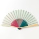 レディースカラー扇子2020 ミント 布貼り扇子 女性向け スーベニール Sensu fan