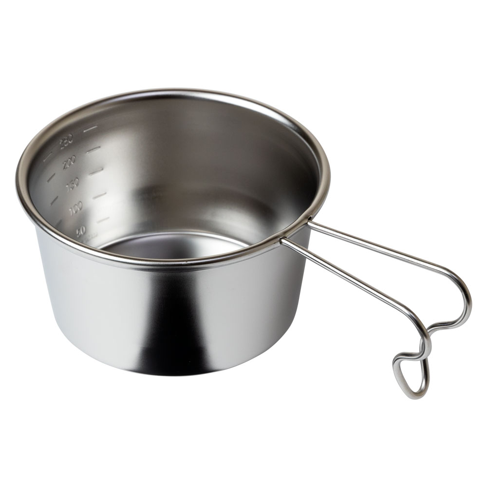 シェラカップ300ml 深型 目盛り付き 直火OKのアウトドア食器