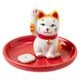 瀬戸焼〈招猫香立〉トラ・右手上げ｜福を招くトラ猫のまねきねこ型お香立て