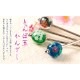 とんぼ玉かんざし　五弁桜・白　飽きのこないシンプルデザインの蜻蛉玉簪　Japanese hairpin  Hair stick