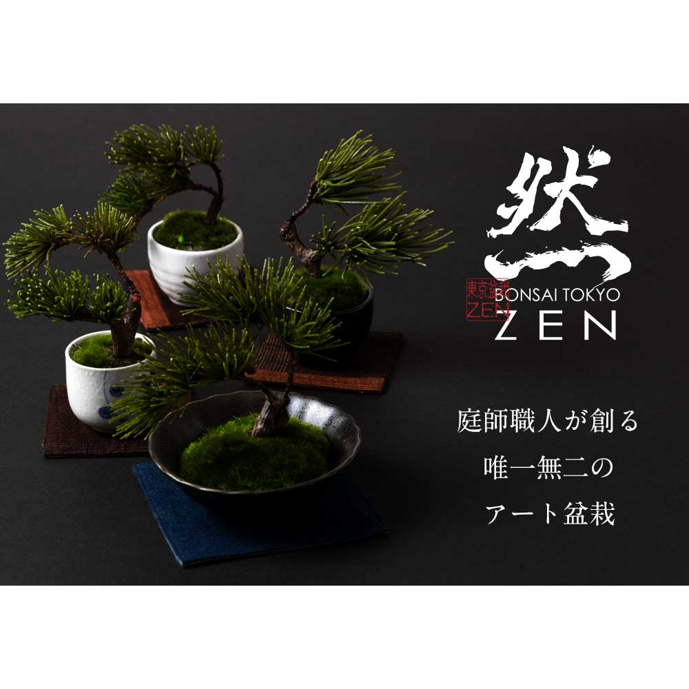 フェイクアート盆栽 然-ZEN- 寸-SUN-ミディアム10 本物を知る庭師職人がリアルな盆栽をイメージして作ったBONSAIモデル 日本的和風インテリア