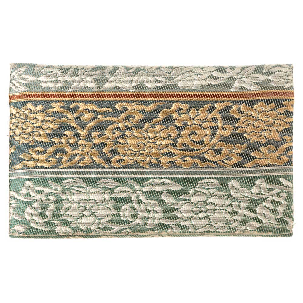 京都あらいそ 西陣織名物裂 名刺入れ 214 段唐草金銀襴 優美な和