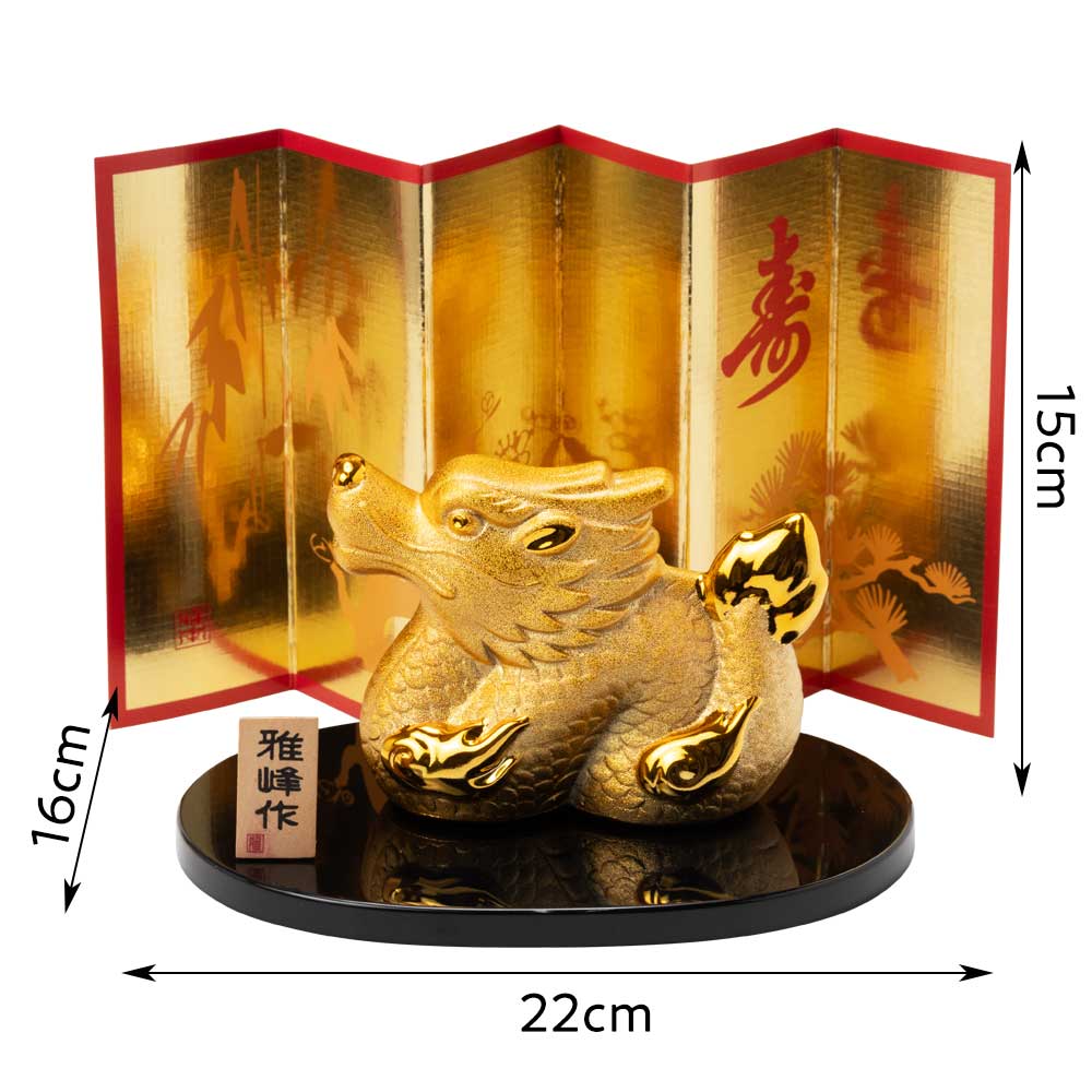 干支の置物8個セットと金色カレンダー クリスタル ガラス製 干支 置物 十二支 セット 毎年使える 開運 飾り