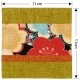 百道発信　花色コースター　緑 (IKI-1417)　リバーシブル　福岡県の布製品　Fabric coaster　※在庫限り