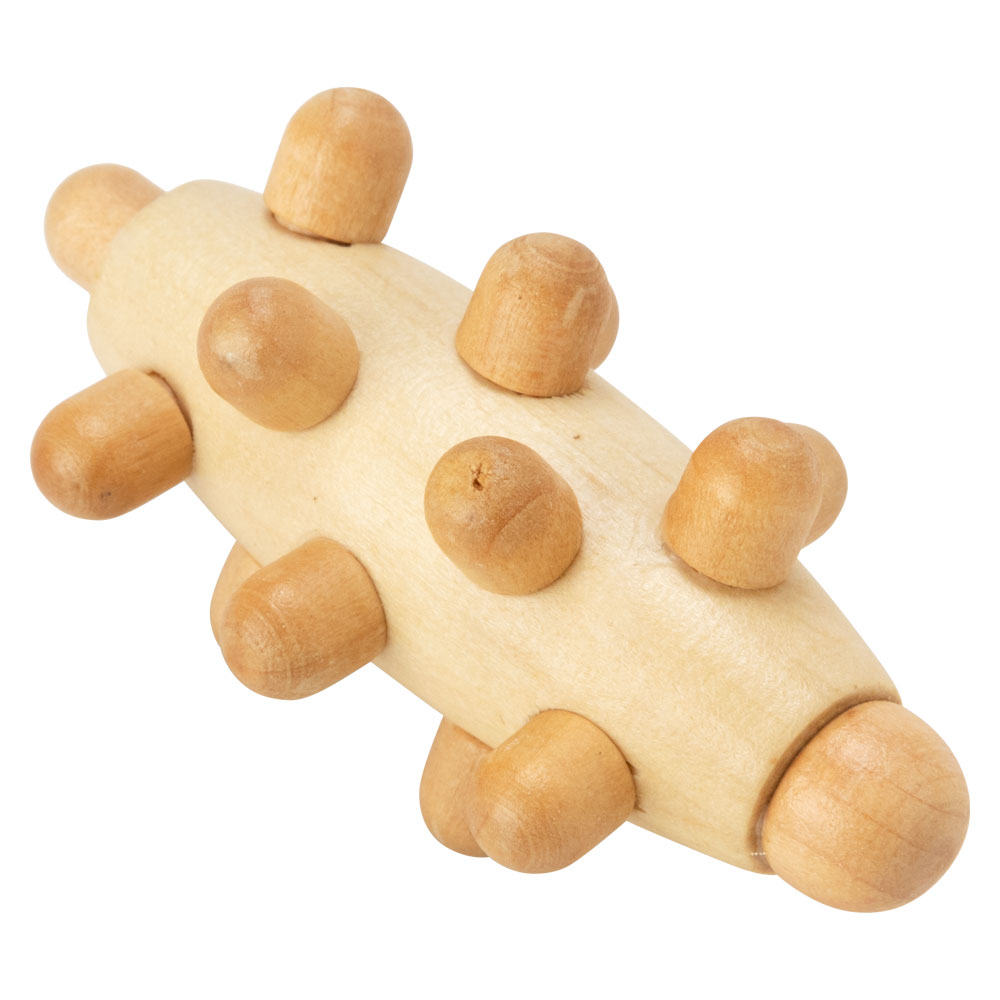ハンドマッサージャー イボイボタイプ 握りツボ押し (KS) 木製 Wooden hand massager
