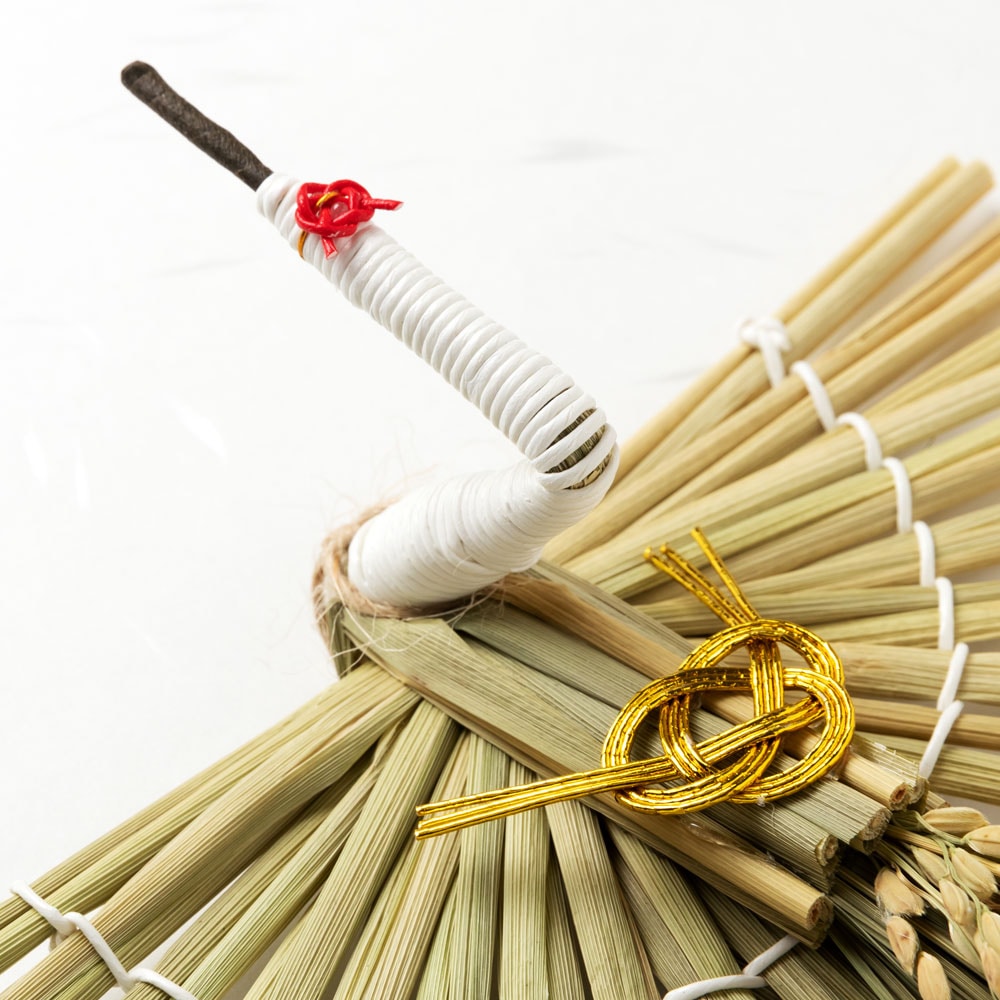 竹治郎 わら細工 寿鶴 注連飾り 新潟県南魚沼の正月飾り