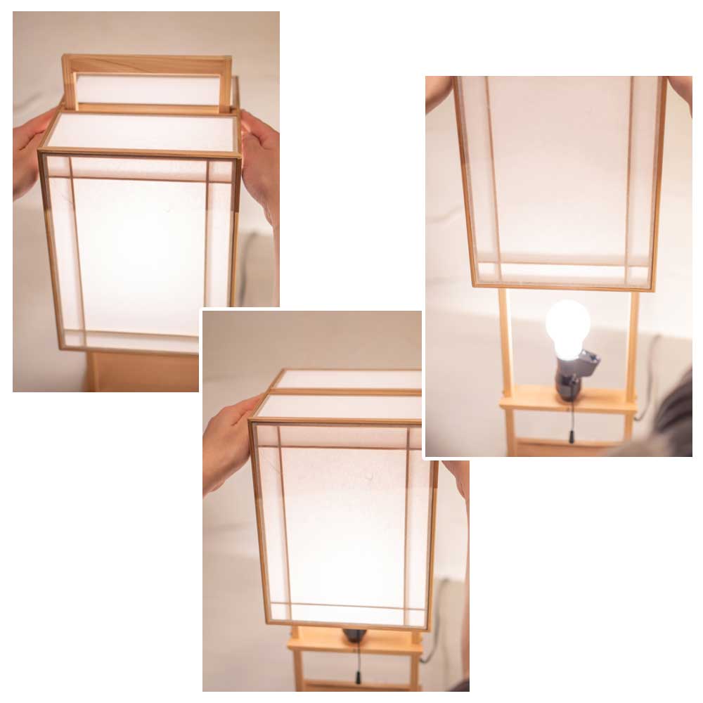 B73  手持ち行灯　木製曲物　手持部可動　燭台　光量可変　茶道具　夜咄 B73 手持ち行灯 木製曲物 手持部可動 燭台 光量可変 茶道具 夜咄 B73