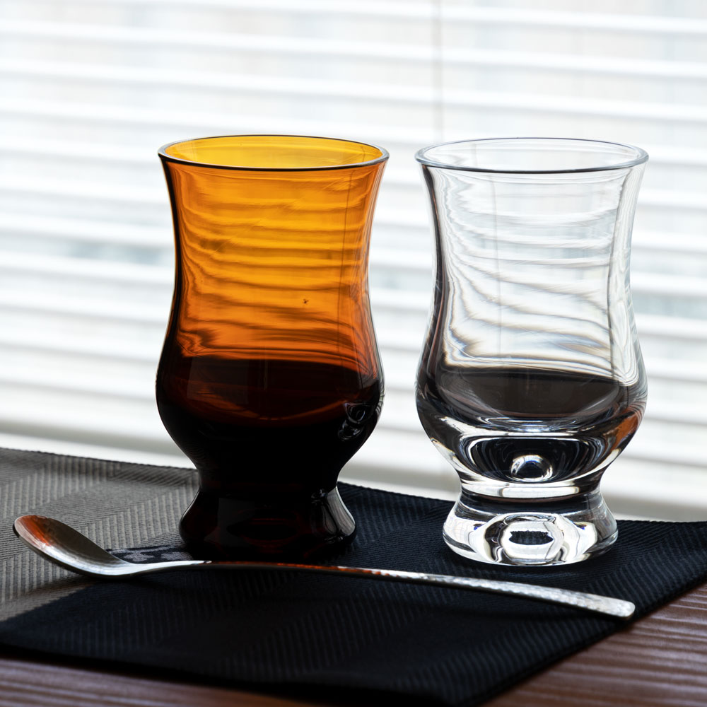 BYRON コーヒーグラス クリア (MO-1023C) 昭和モダン珈琲 懐かしいあの頃のレトロで可愛いカフェグラスを復刻 Retro coffee glass