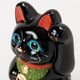 常滑焼　招き猫　4号小判黒猫貯金箱　左手上げ　高さ13cm　開運招福　家運隆盛　商売繁盛　千客万来　愛知県の工芸品