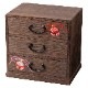 桐の収納家具 輝き三つ引き出し 鈴007 箱長の桐工芸品 Storage furniture of Paulownia Drawer chest Hakocho