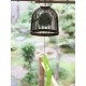 駿河竹千筋細工　風鈴　釣鐘　塗り (H-12)　静岡県伝統工芸品　杉山雅泰 作　職人が竹ひごを組んで千筋にして作り上げられたインテリア　繊細で滑らかな曲線美