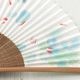 和詩倶楽部　女房扇　水玉金魚　和紙の扇子　六寸五分　約20cm　やや小ぶり　女性用の定番サイズ　レディース　和柄　手張り製　国産扇骨35本　日本製