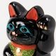 常滑焼　招き猫　5号小判黒猫貯金箱　左手上げ　高さ16cm　開運招福　家運隆盛　商売繁盛　千客万来　愛知県の工芸品