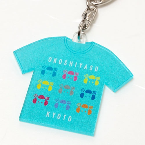 キーホルダー ご当地Tシャツ KYOTOブルー 和柄アクリルキーホルダー