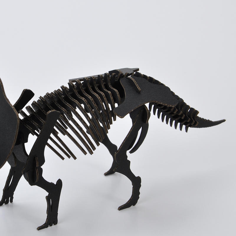 DINOSAUR恐竜骨格工作キット トリケラトプス・ブラック ダンボールで