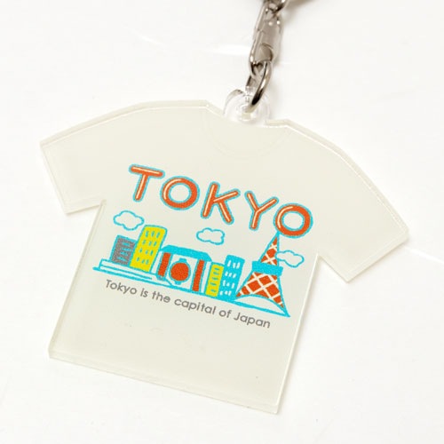 キーホルダー ご当地tシャツ Tokyoホワイト 和柄アクリルキーホルダー Eeene スーベニール Japanese Style Key Fob Made Of Acrylic こだわりの和雑貨 和敬静寂 オンラインショップ