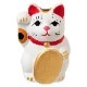 常滑招き猫おみくじ　右手上げ　白　ちょっとしたスペースに飾れる縁起物　Ceramic fortune  Lucky cat