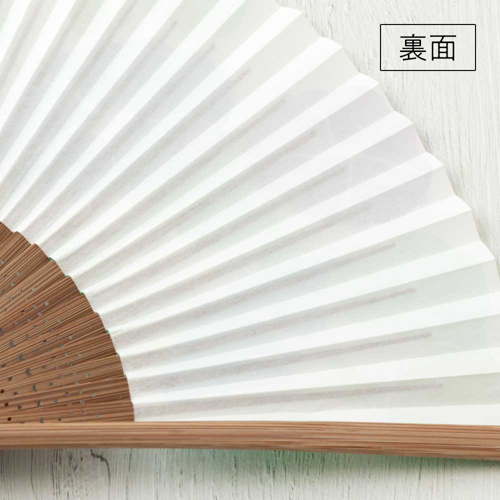 和詩倶楽部 女房扇 朝顔 和紙の扇子 六寸五分 約20cm やや小ぶり 女性用の定番サイズ レディース 和柄 手張り製 国産扇骨35本 日本製