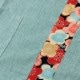 百道発信　花色エプロン　水色 (IKI-1425)　福岡県の布製品　Kitchen apron　※在庫限り