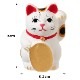 常滑招き猫おみくじ 左手上げ 白 ちょっとしたスペースに飾れる縁起物 Ceramic fortune Lucky cat