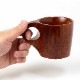 漆塗り木製マグカップI (KS)　150ml　キャンプ・アウトドアにも　飲み物が冷めにくく手が熱くない　Wooden mug