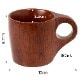漆塗り木製マグカップI (KS)　150ml　キャンプ・アウトドアにも　飲み物が冷めにくく手が熱くない　Wooden mug