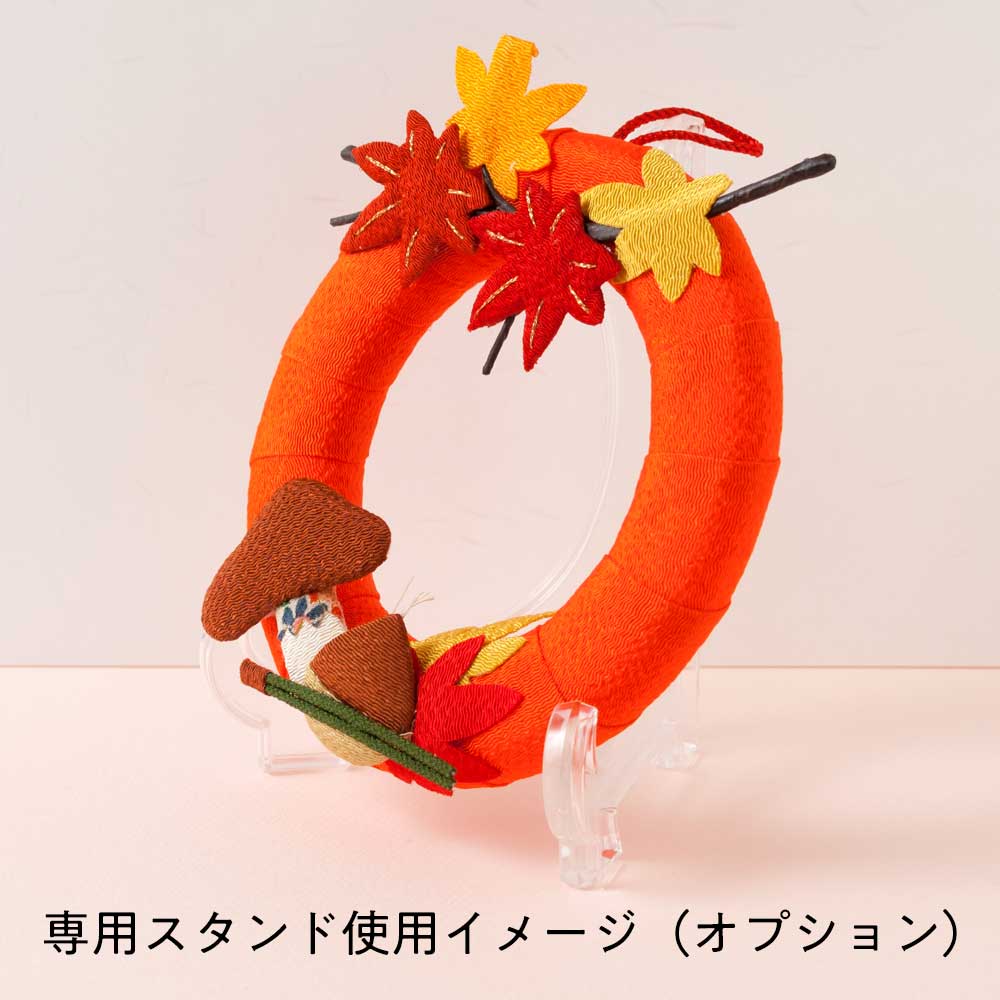 京都夢み屋 季節のリース 11月 紅葉 (IR-11) 季節のちりめん掛け飾り