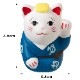 温泉招き猫おみくじ「ゆマーク」 ちょっとしたスペースに飾れる縁起物 Ceramic fortune Lucky cat