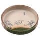 鳥獣戯画　織部５寸平鉢　直径14.8cm　美濃焼　磁器　日本製　浅鉢　和風　和食器　岐阜県の工芸品