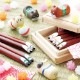 みみぷく箸 ミケ猫 茶 19cm ぷくっと耳がかわいい木製箸 グラポート Wooden chopsticks